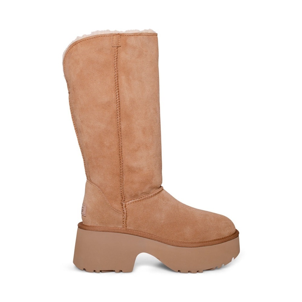 UGG CLASSIC NEW HEIGHTS CUFFABLE CHESTNUT TALL BOOTS - WOMEN'S
